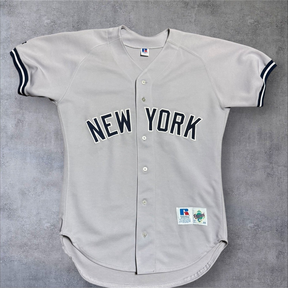 VINTAGE New York‎ YANKEES RUSSELL Jersey Men 44 Diamond Collection Mantle #7